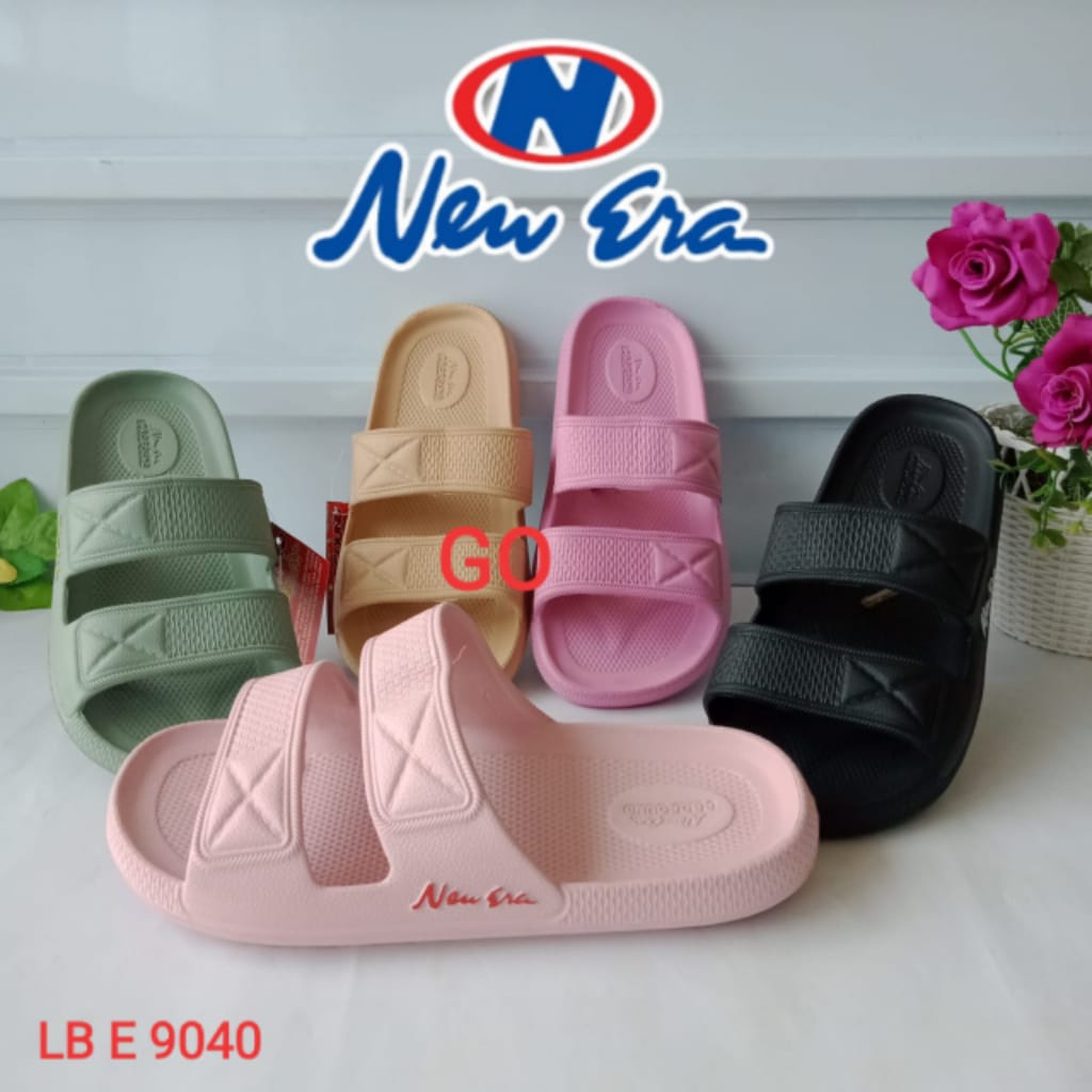 gos NEW ERA LB E 9040 Sandal Karet Wanita Terbaru Sendal Karet Selop Ban Dua Size 37-40