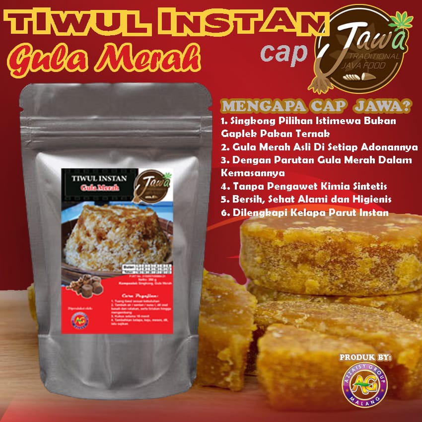TIWUL INSTAN SUPREME/TIWUL SIAP SAJI/TIWUL GULA MERAH PREMIUM "JAWA"