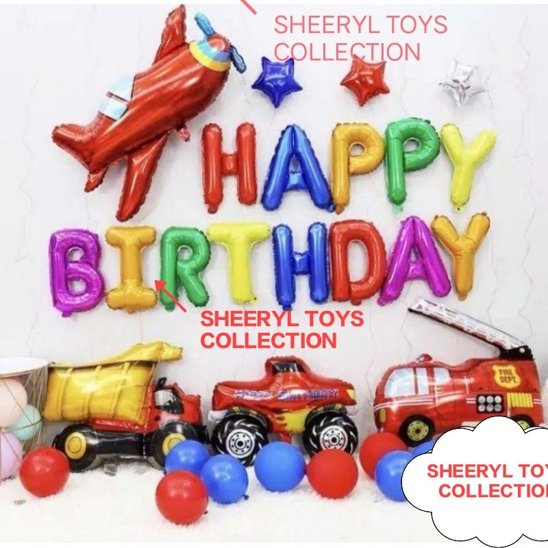 DEKOR HBD DEKOR ULTAH DEKOR TRANSPORTASI DEKOR MOBIL PESAWAT