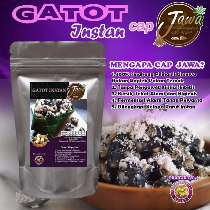 

f0fbfe00 Gatot Instan Supreme/Gatot Siap Saji/Gatot Telo Premium Merk "Jawa" Ds1Gk
