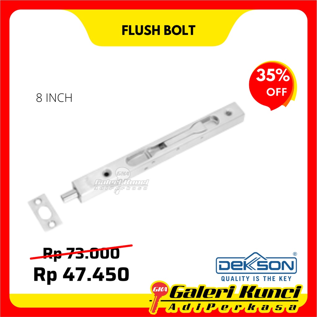 Jual Flush Bolt Dekson Dekkson FB 040 8 Inch SSS Grendel Tanam Pintu ...