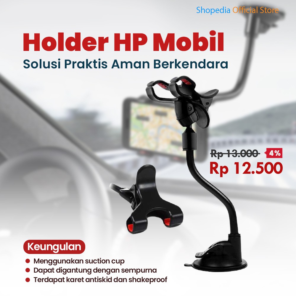 Holder Hp Mobil Lazypod Phone Holder Flexible Neck Shopee Indonesia