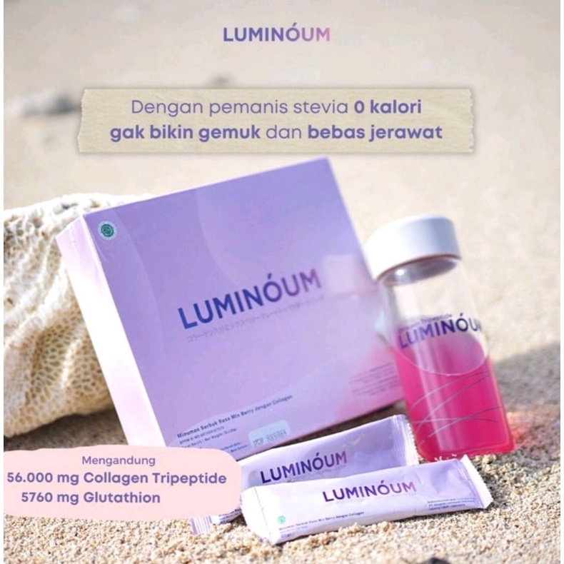 Luminoum Collagen Drink L-Glutathione Minuman Kecantikan kolagen 1box 16sachets
