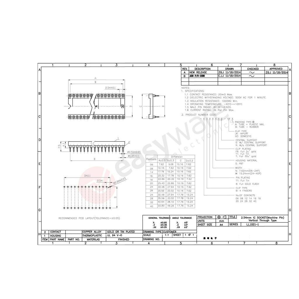 IC SOCKET SOKET IC 8P 8 PIN SOCKET IC