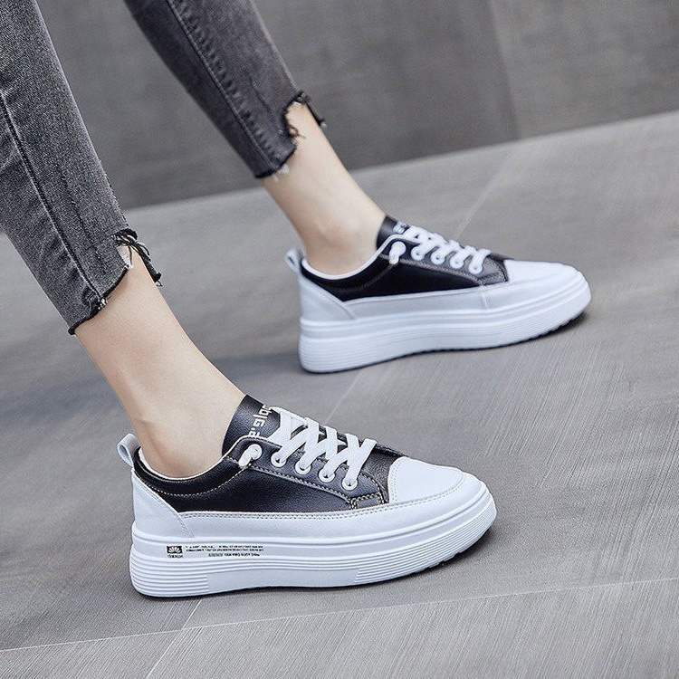 AVANCEID 1823 Sepatu Sneakers Wanita Sekolah Olahraga Sport Hitam Putih Import