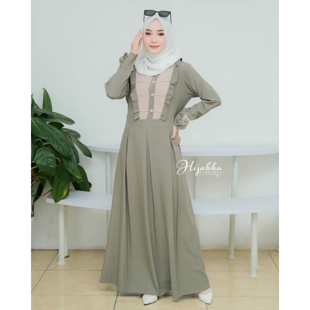 GAMIS DRESS ALESHA  TERBARU //ORI BREND HIJABKU//-Seagreen