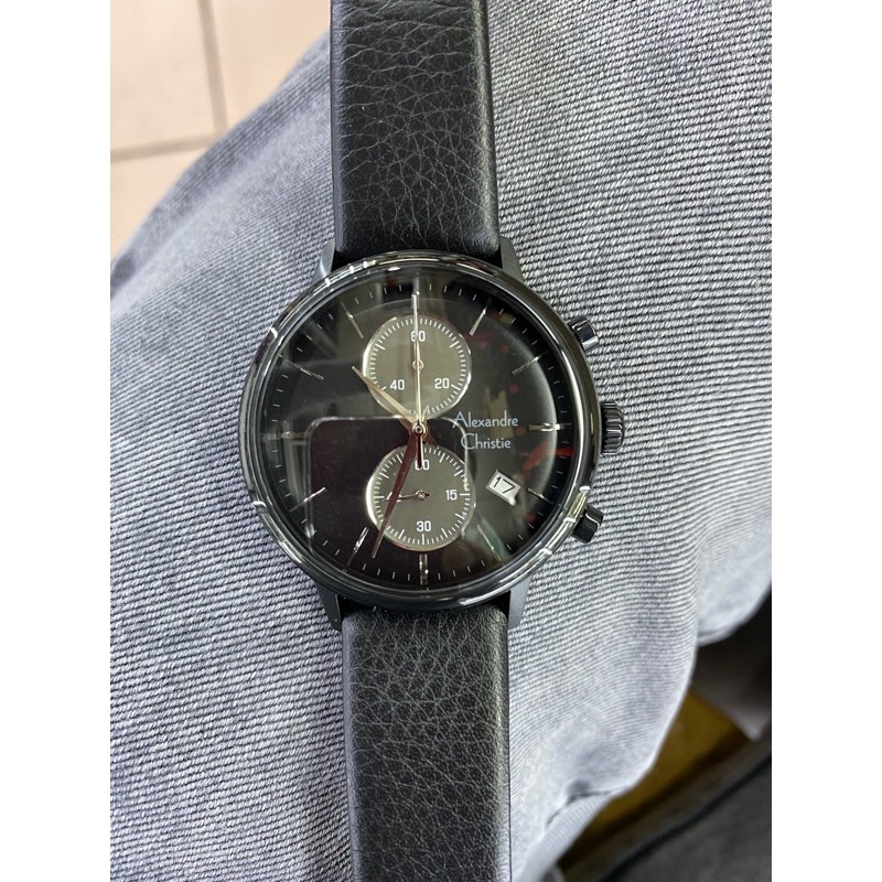 alexandre christie 6572mc pria black full kulit hitam
