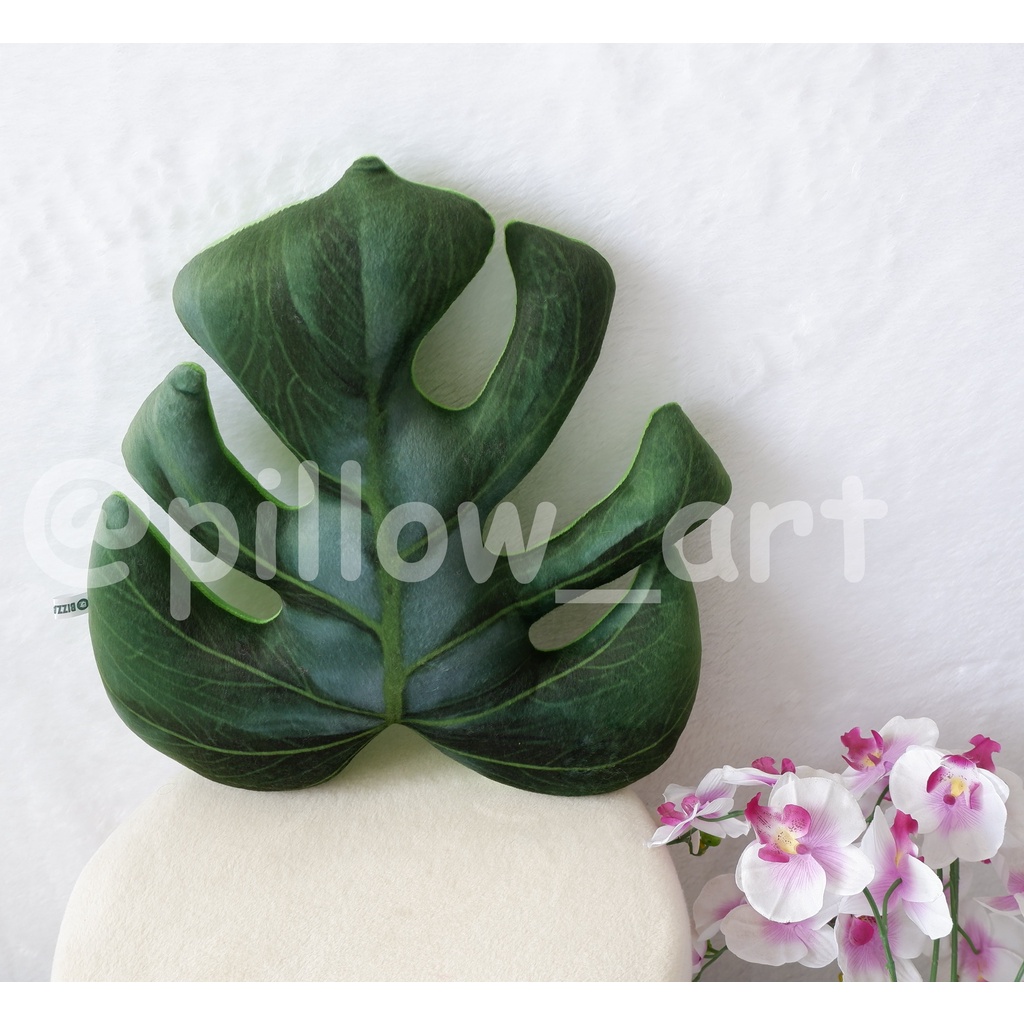 Pillowart - Bantal Sofa Daun Monstera Deliciosa Variegata - ART093