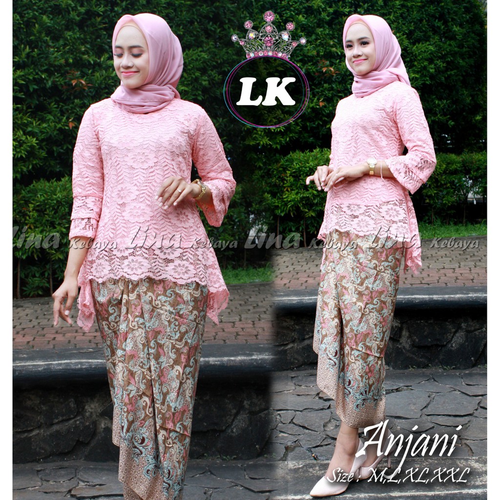 SB Collection Stelan Kebaya Kyara Blouse Brukat Dan Rok Lilit Maxi Super Jumbo Batik Wanita