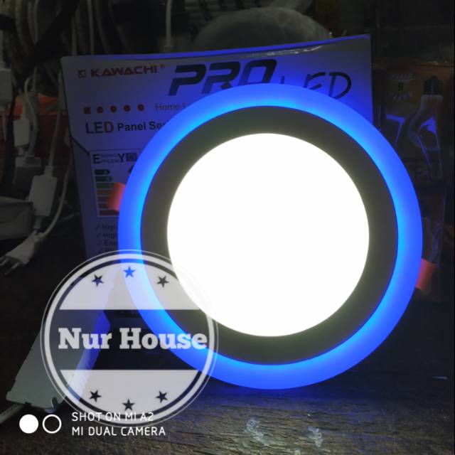 Lampu Downlight Led 2 Warna 16 Watt Bulat Ib Plafon Putih Biru Shopee Indonesia Lampu plafon 2 warna