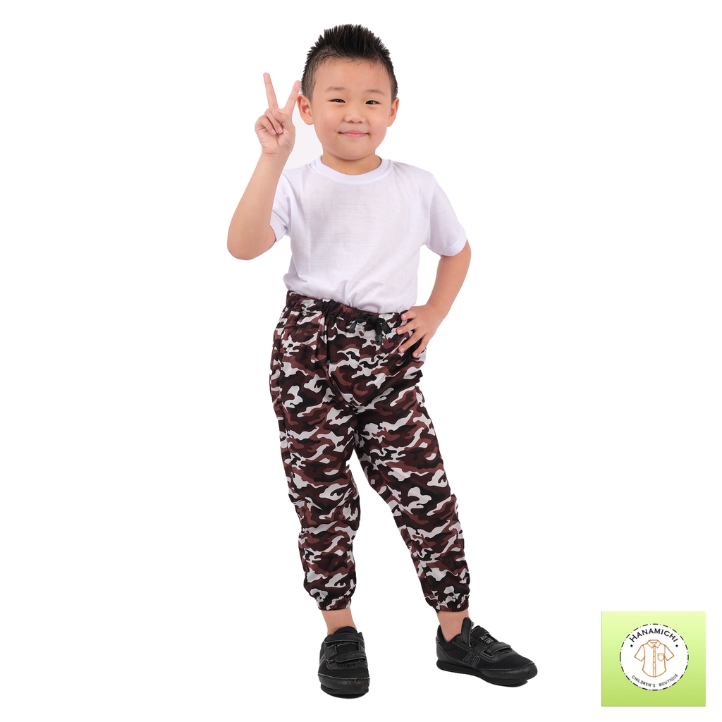 Hanamichi LOOK Celana Jogger / Joger Panjang Anak Motif Camo