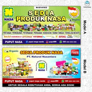 Banner Spanduk Backdrop Baliho Mmt Warung Toko Agen Distributor Member Resmi Nasa Natural Nusantara Shopee Indonesia