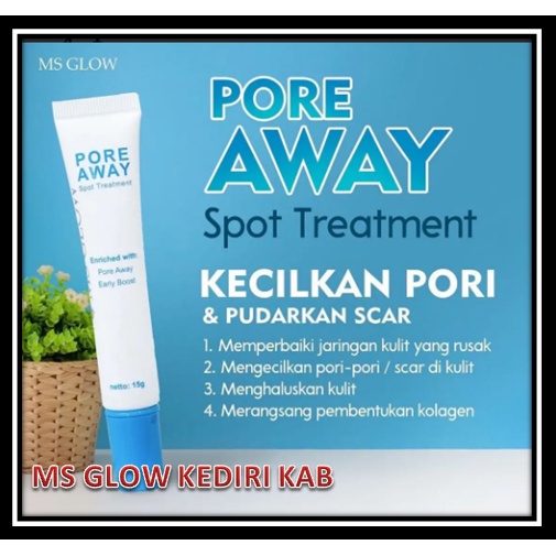 MSGLOW PORE AWAY / OBAT JERAWAT / PENGHILANG BEKAS JERAWAT ORIGINAL / CREAM PENGHALUS WAJAH / CREAM 