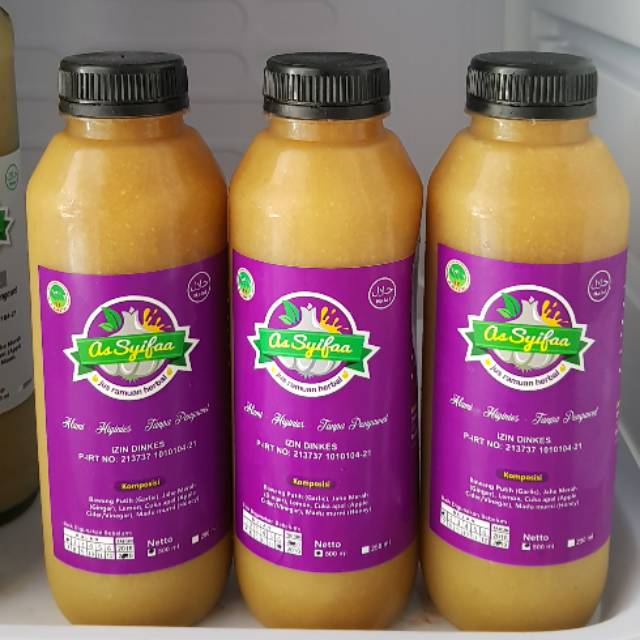 

Jus Bawang Putih Jahe Lemon Madu ASSYIFAA 550 ml