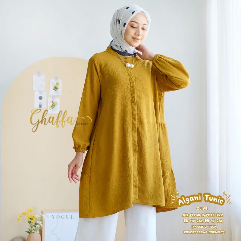 ALGANI TUNIC BY GHAFFA THE LABEL (TUNIK MUSLIMAH) Tunik wanita rekomended