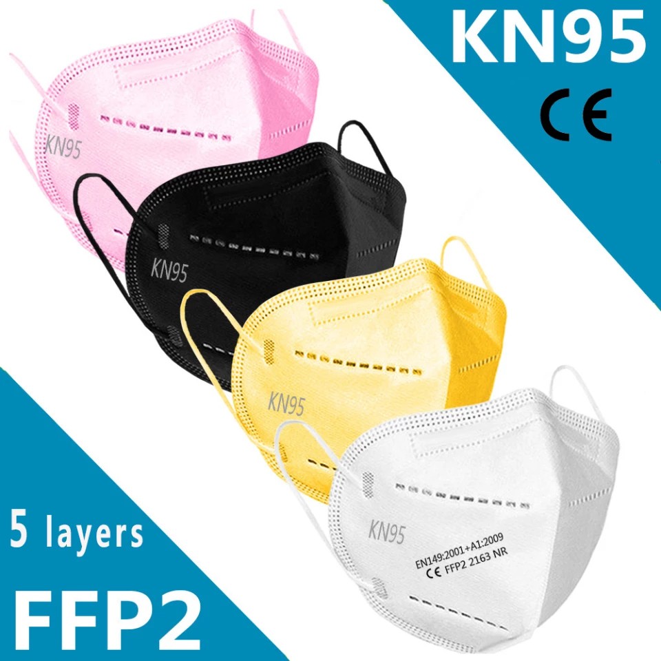 MASKER DUCKBILL KN95 10PCS 5PLY WARNA WARNI ABU HITAM PUTIH UNGU PINK KUNING ORANGE MERAH BIRU HIJAU