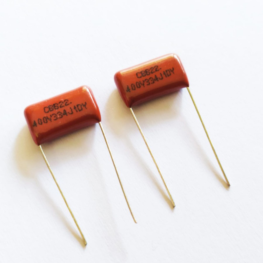 capacitor 330nf 400v ( per 2 pcs ) / kapasitor film 330 nf 400 V / 334j
