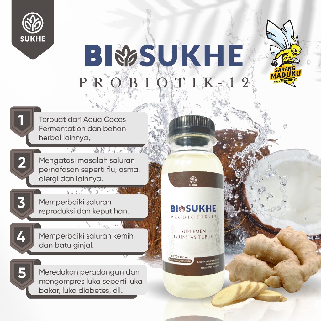 BioSukhe 12 Probiotik daya tahan tubuh dan saluran pernapasan