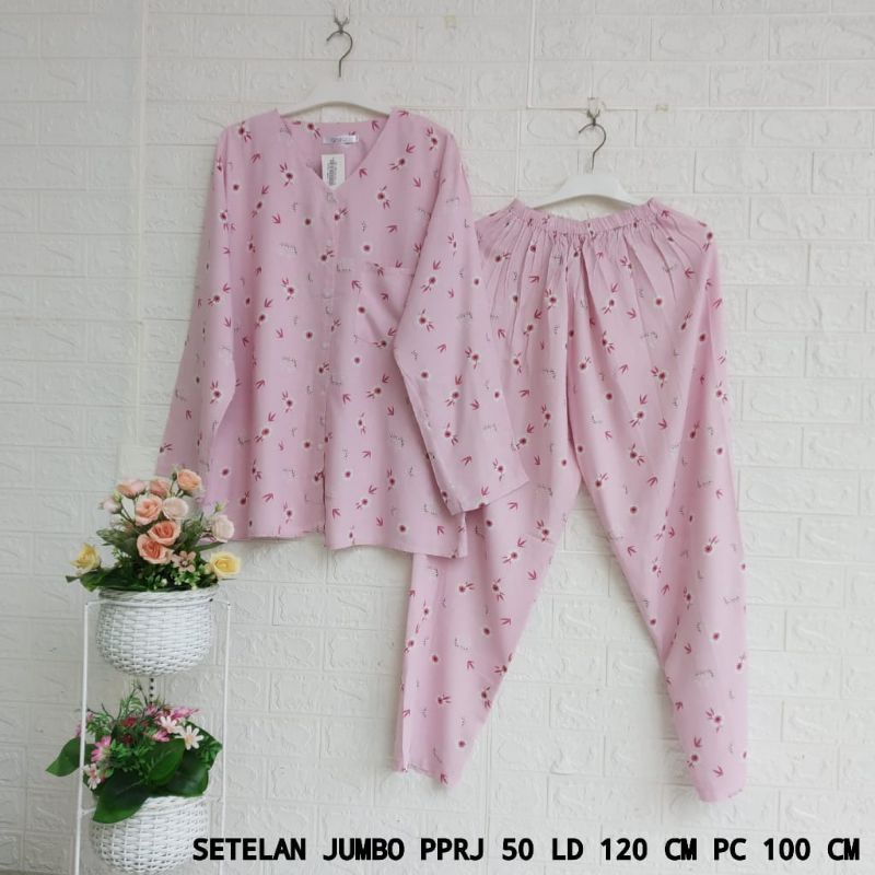 *Setelan Rayon AMRO Lengan Panjang Celana Panjang Jumbo (PPRJ)