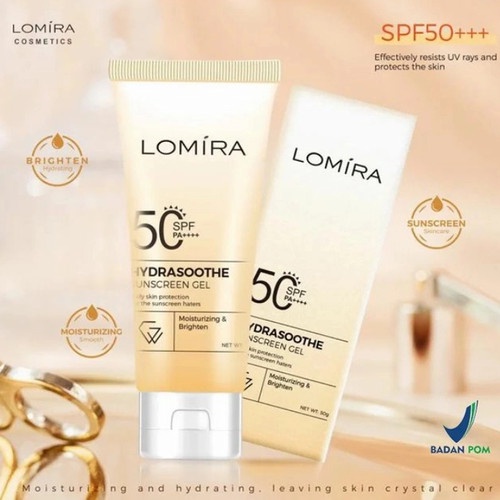 LOMIRA Hydrasoothe Sunscreen Gel SPF50 PA+++ 50ML BPOM APPROVED✅