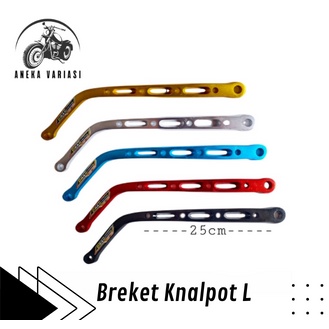 breket knalpot L almunium cnc