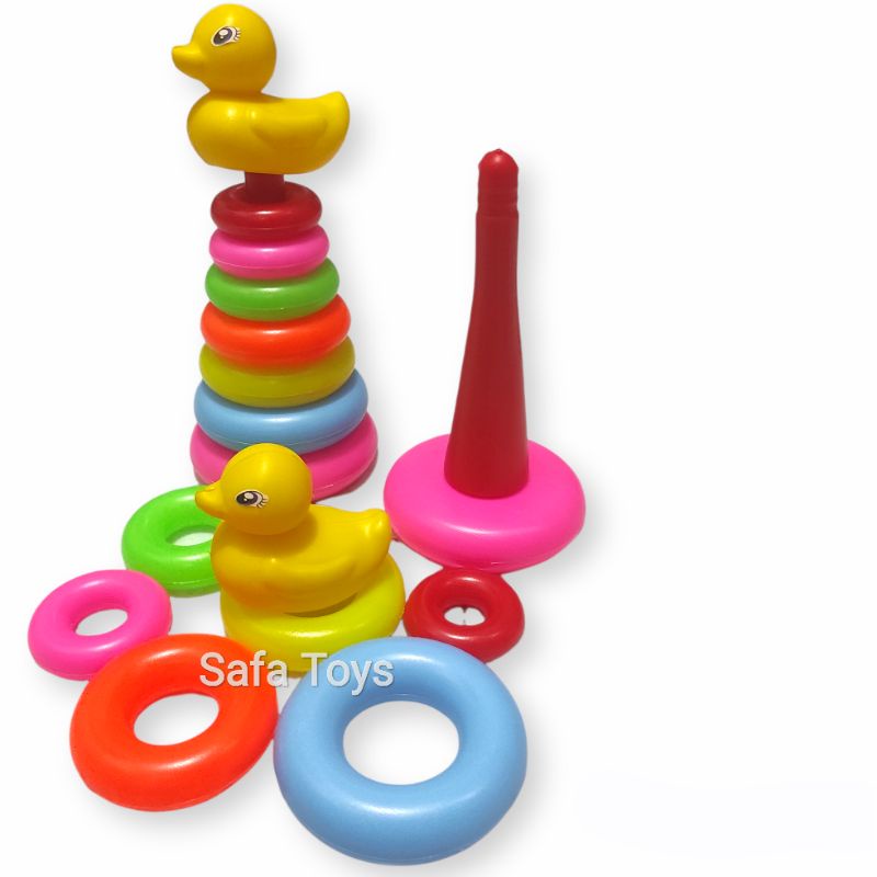 Mainan Anak Ring Donat Bebek Multi Warna Murah