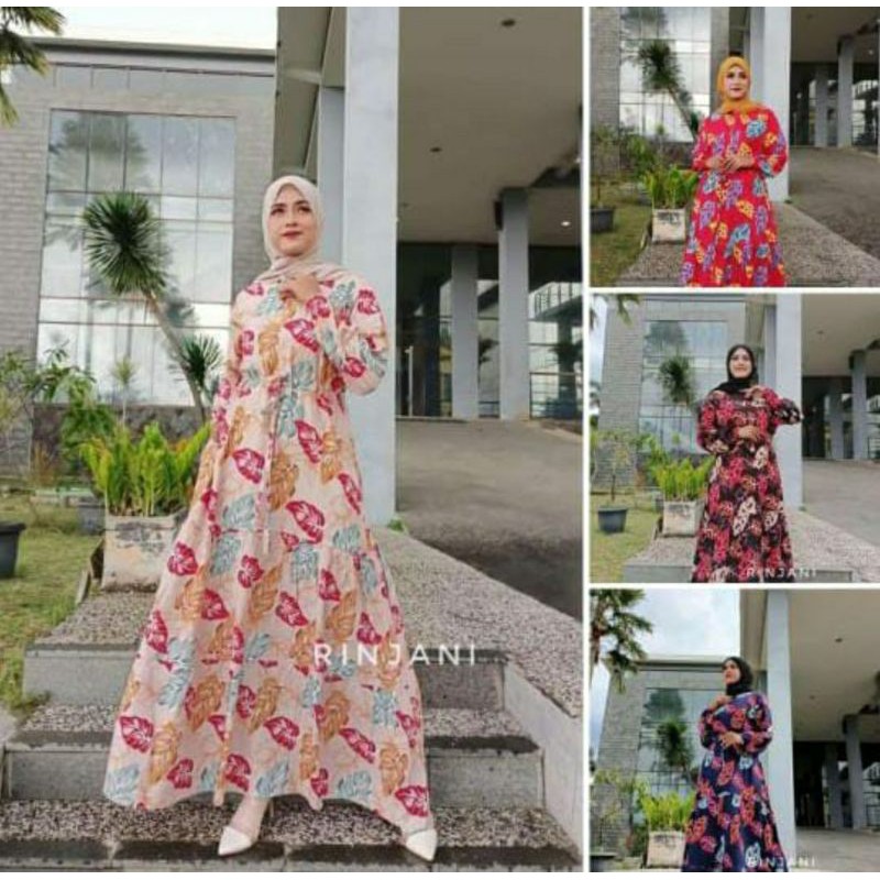 Gamis motif JANDA BOLONG Jumbo Size Rayon Premium