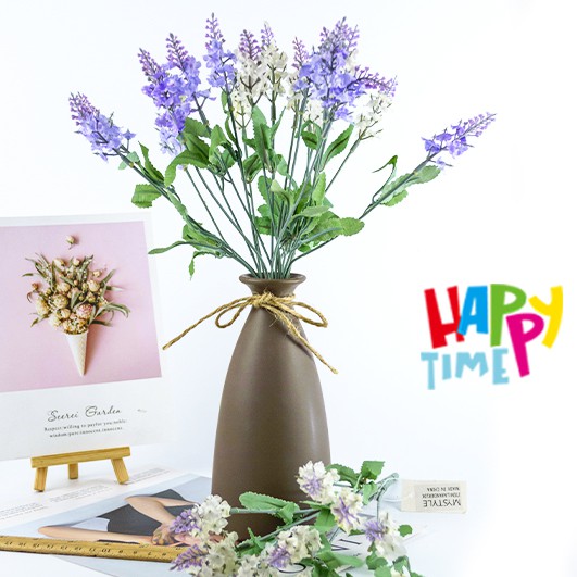 HAPPY TIME BUNGA LAVENDER PLASTIK ARTIFICIAL ARTIFISIAL BUNGA HIAS PALSU MURAH