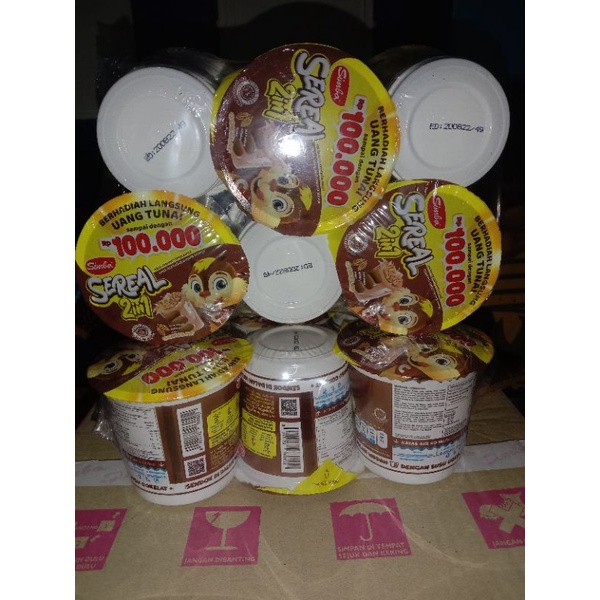 Sereal Simba 2in1 26g, isi 6 Cup rasa coklat (berhadiah uang tunai jika beruntung)