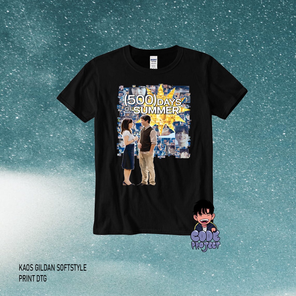 KAOS 500 DAYS OF SUMMER - 500 days of summer - movie tshirt - kaos gildan