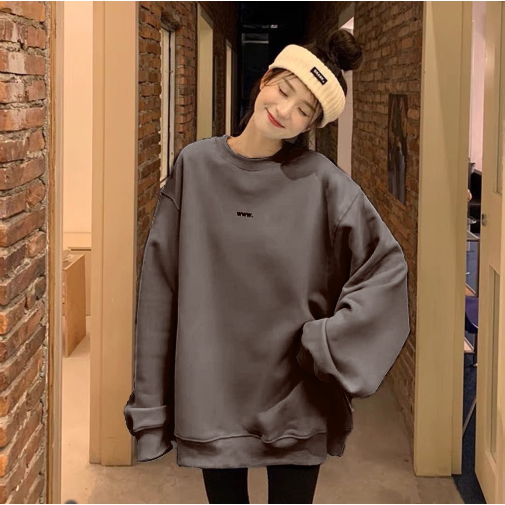 XXL WWW BORDIER SWEATER OVERSIZE - SWEATER WANITA OVERSIZE STREET KOREAN - SWEATSHIRT