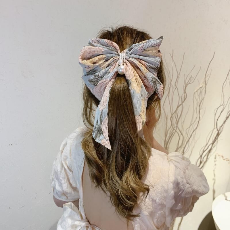 BAJUKIDDIE KOREAN ROSE BOW JEPIT RAMBUT PITA WANITA KOREA IMPOR BUNGA