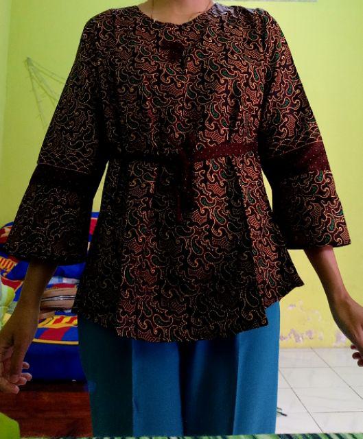 Atasan Batik Dolby Dolbi Dobby Doby Tenun Sutra Tulis Halus Katun Atbm Baron ,sarombit Atasan