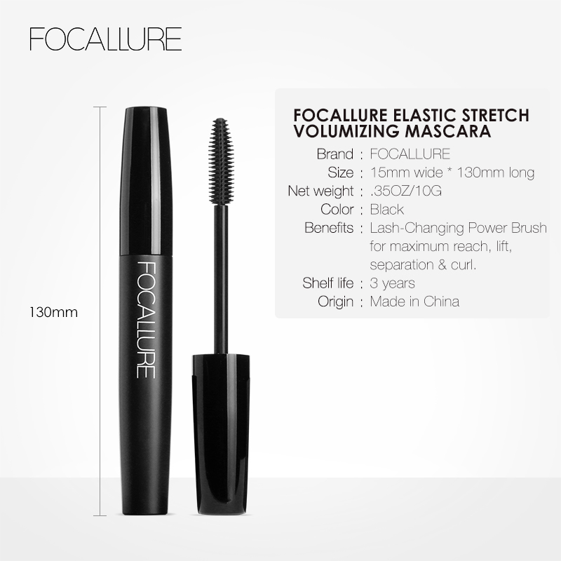 FOCALLURE Black Maskara tahan lama anti air lengthen/Curl eye makeup FA11