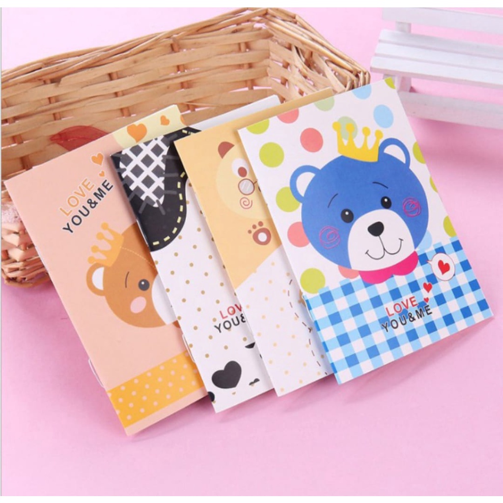 BUKU TULIS MINI MOTIF KARTUN / NOTE BOOK MINI CARTOON RANDOM