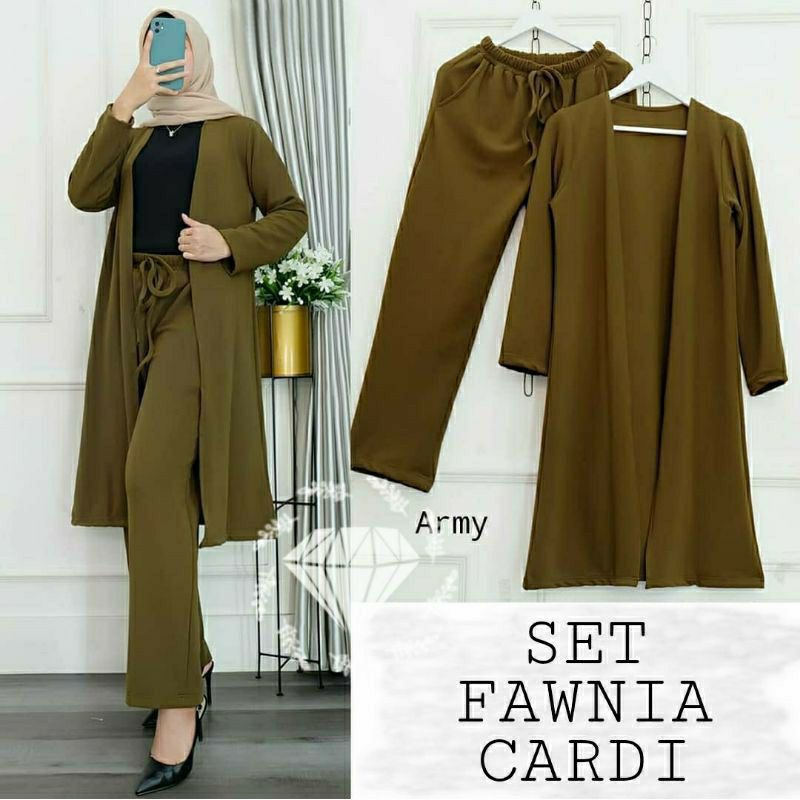 SET FAWNIA CARDIGAN JUMBO MOSCREPE