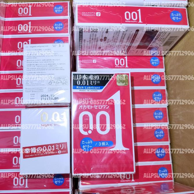 [Sale] Sagami Original 0.01 & Okamoto Zero One 001 Plenty Jelly Blue Bundling [Terlaris]