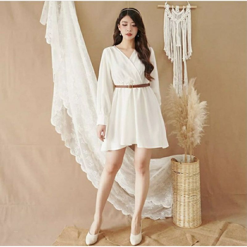 DRESS VARLA/DRESS WANITA TANGAN PANJANG