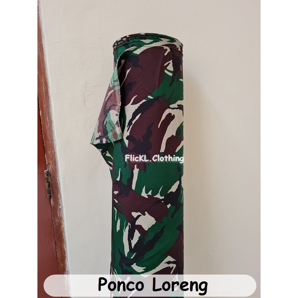 Bahan Kain Ponco Loreng Malvinas Faratek Malvinas Ponco Jas Hujan Tenda Tas