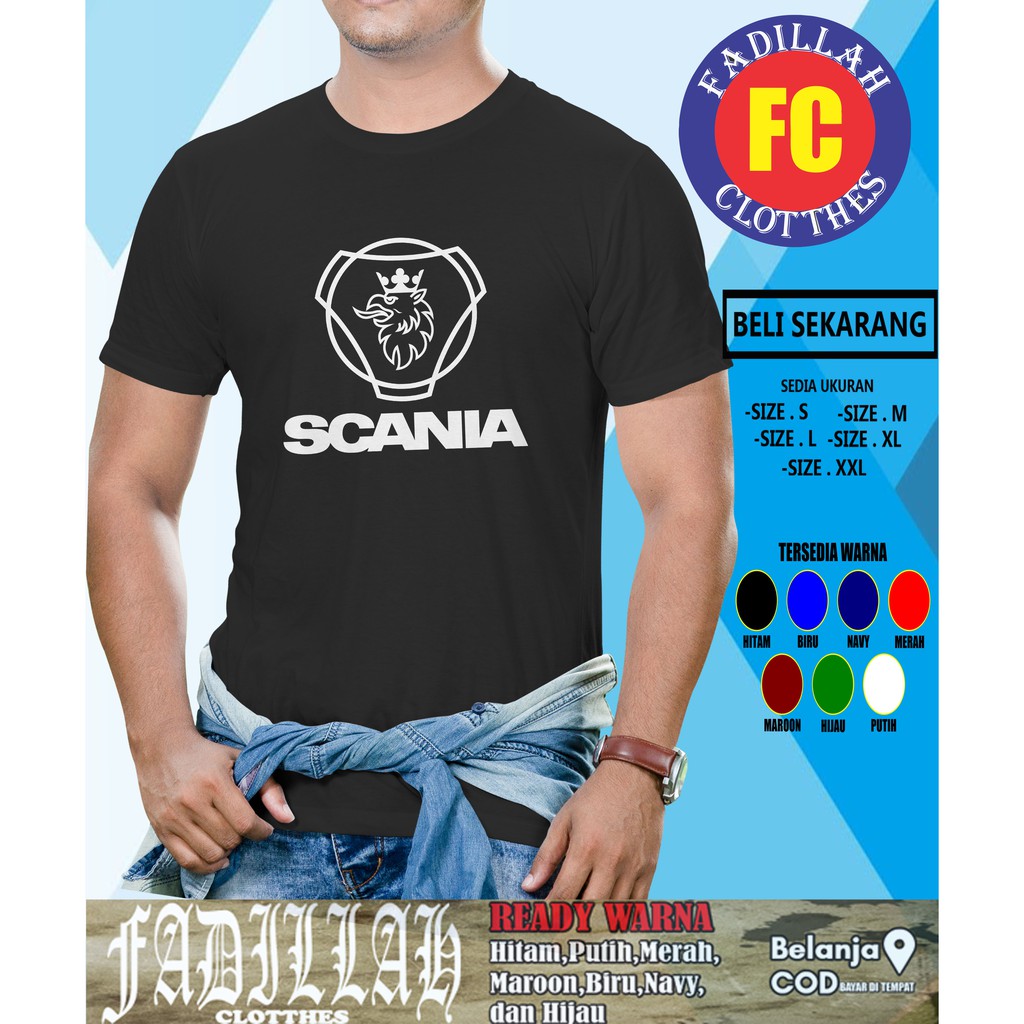 Kaos Scania Logo Bus Bismania Baju Otomotif