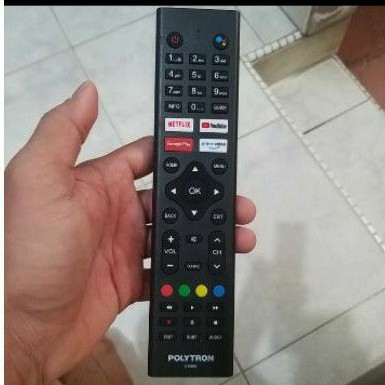 REMOTE REMOT TV LCD LED POLYTRON ANDROID TV81i960 ORIGINAL ASLI