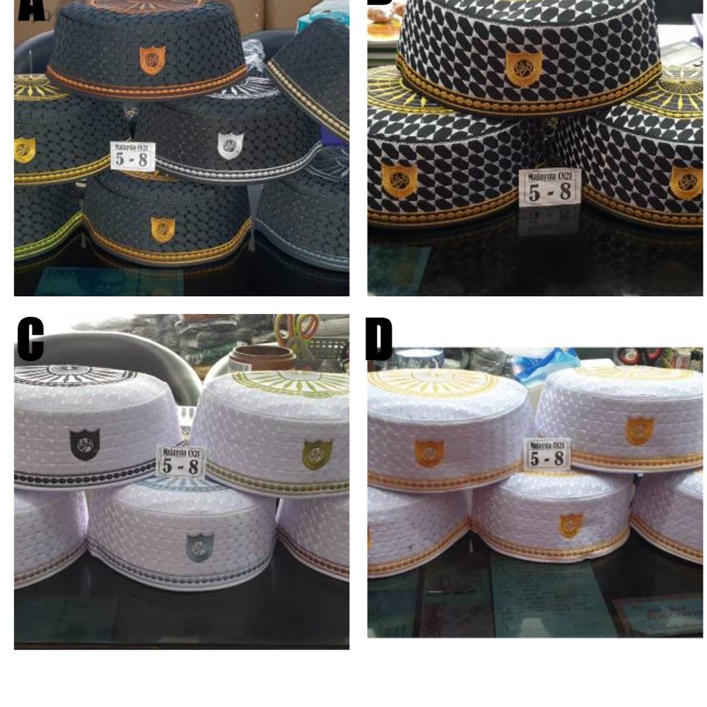 Grosir 10 pcs - Peci Kopiah Malaysia Cina 21 - MACOM NZ | Basmalah Muslim Store