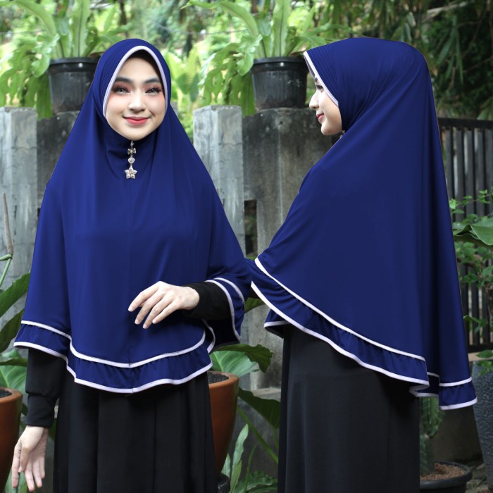 jilbab instan jersey super - NAVY