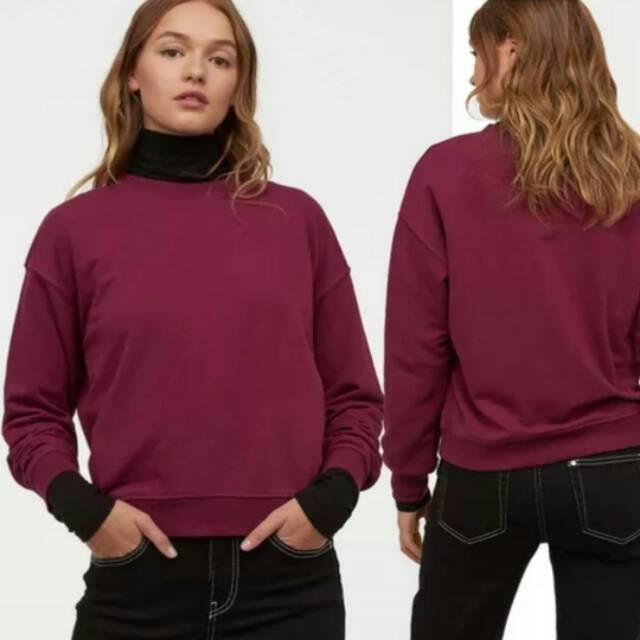 h&m maroon sweatshirt