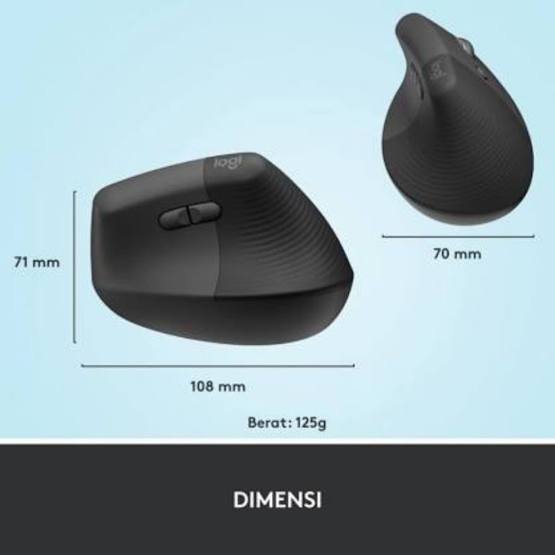 Logitech LIFT Mouse Ergonomic Vertical Mouse Wireless Bluetooth Silent ORIGINAL