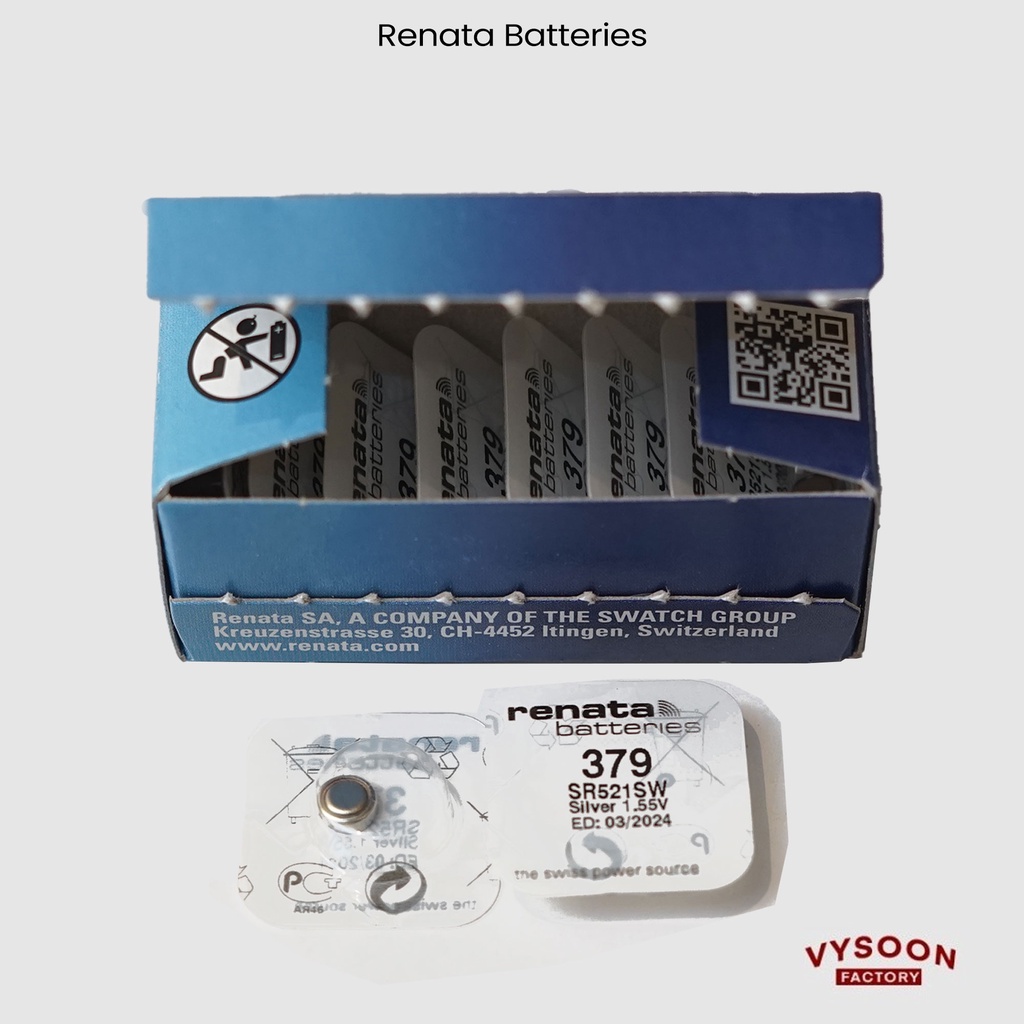 Original Baterai Renata SR521SW 379 Battery Batre Jam Tangan LR521 521