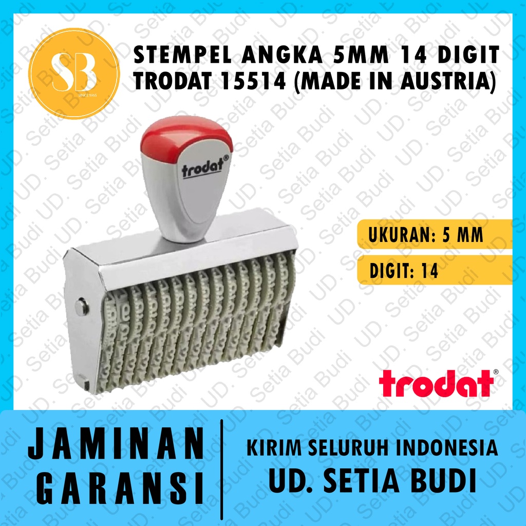 Stempel Angka 5mm 14 Digit Trodat 15514 (Made in Austria)