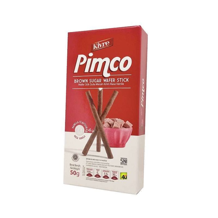 

Kivre Pimco Brown Sugar Wafer Stick 50gr barcode 8888166343009