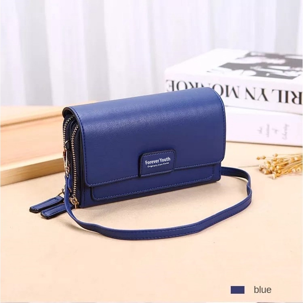 Dompet Panjang Wanita Slingbag Handphone Style Korea Import Real Pict ForeverYoung