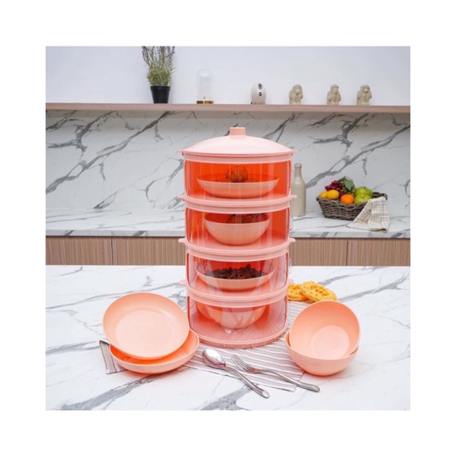tudung saji/ dishes keeper 4 susun/ technoplast